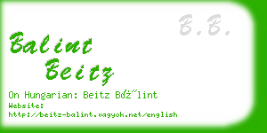 balint beitz business card